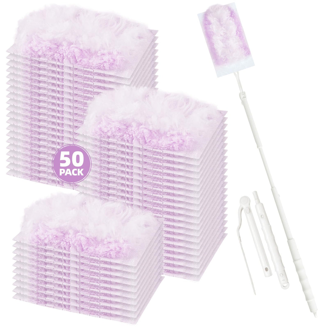 Loveco 51 Stück Kompatibel für Swiffer Staubmagnet Nachfüllpack, Einweg Magnet Staubwedel für Swiffe