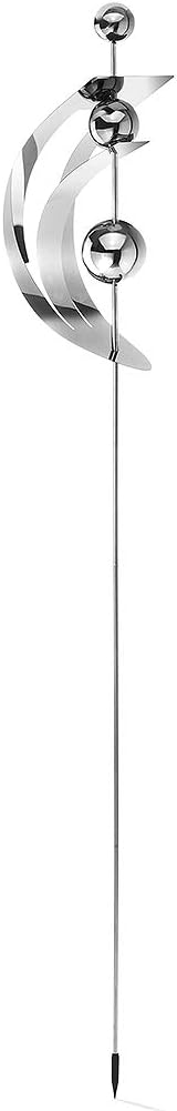 Kobolo Gartenstecker Dekostecker Wing aus Edelstahl Silber 136 cm - Aussenbereich