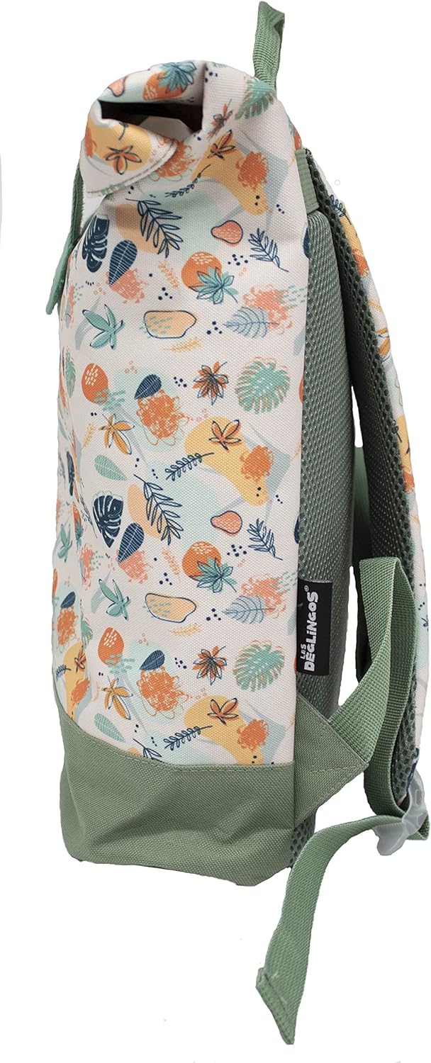 Les Déglingos Unisex Kinder Rolltop Chillos Rucksack, grün, Einheitsgrösse
