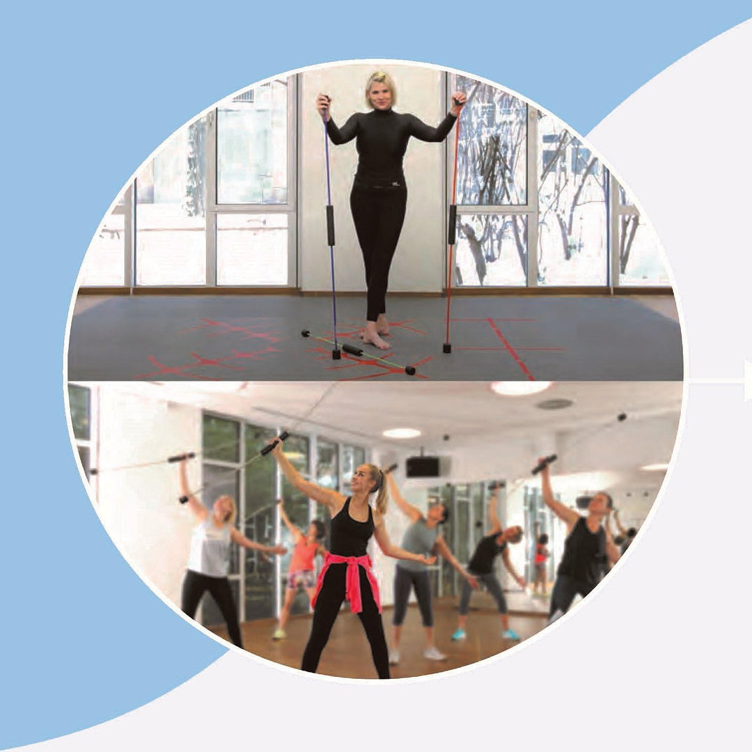 FLEXI-BAR INTENSIV, hochbelastbarer Schwingstab von Flexi-Sports mit Einführungs-DVD und Trainingspl