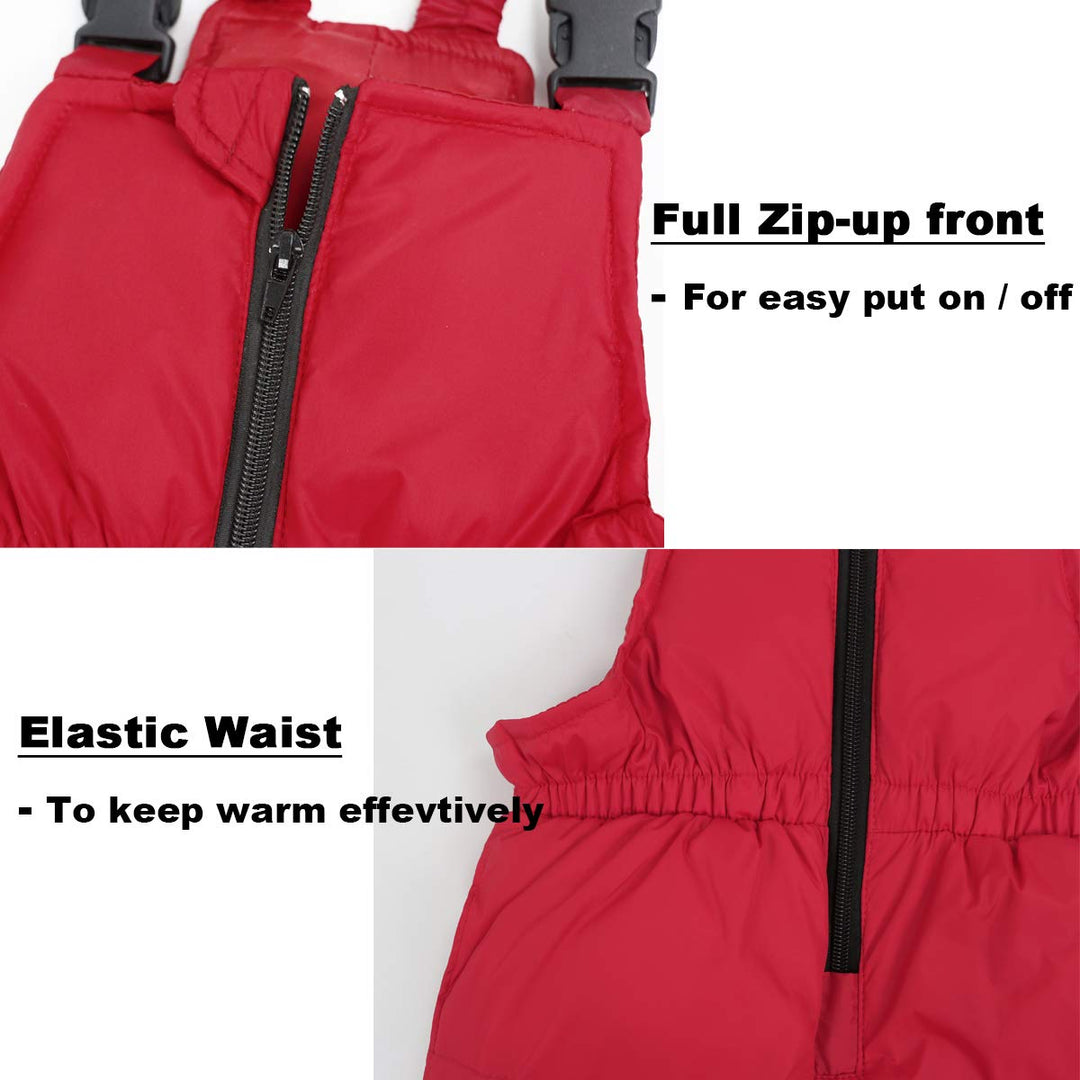 Kinder Bekleidungsset Junge Mädchen Süss Schneeanzug mit Kaputze Daunenjacke + Skihose 2tlg Verdickt