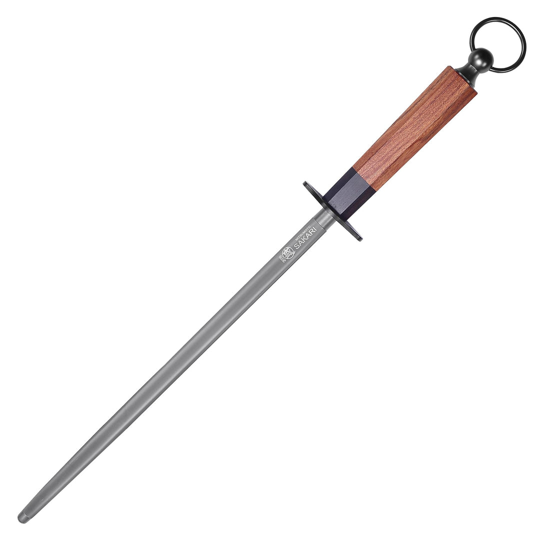 MITSUMOTO SAKARI 44 cm Japanischer Professioneller Messerschärfer Stab, Wetzstab aus Hochwertigen Di