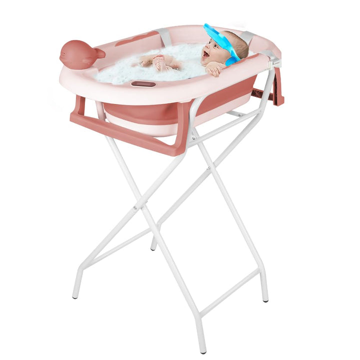 Babybadewanne mit Ständer, ergonomisches Babybad mit Ständer, Organizer für Eltern,Kinderbadewanne m