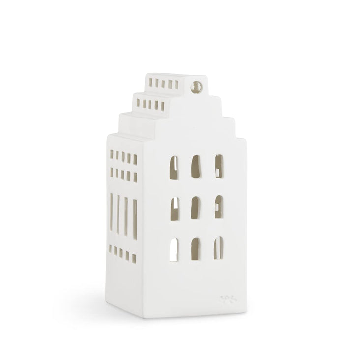 Kähler Lichthaus Manor Urbania Sammlerobjekt dänisches Design, Weiss 17 x 8 cm Weiss, 17 x 8 cm Weis