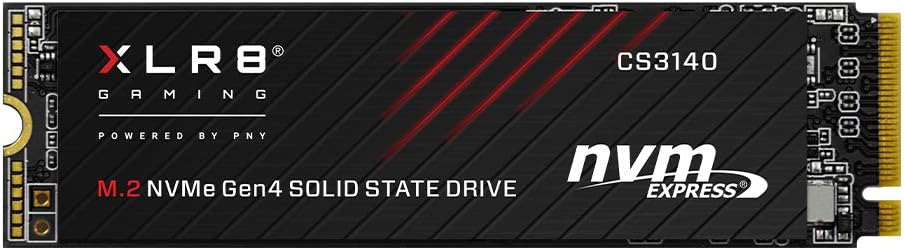 PNY XLR8 CS3140 M.2 NVMe Gen4 x4 Internal Solid State Drive (SSD) 1TB, Lesegeschwindigkeit bis zu 75