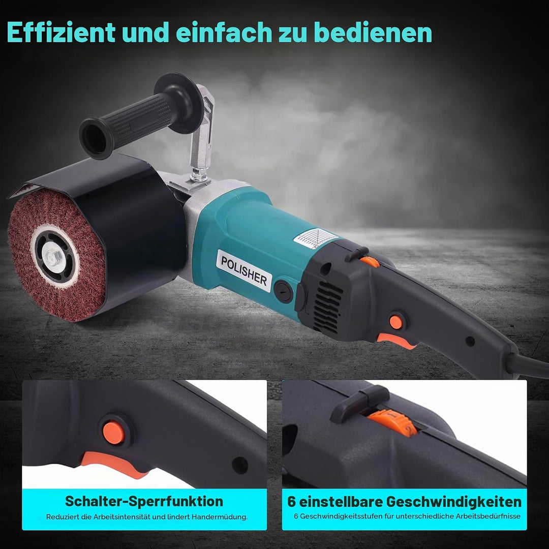 Yofuly 1400W Satiniermaschine Schleifmaschine Bürstenschleifer für Aussenrenovierungen, Satiniermasc