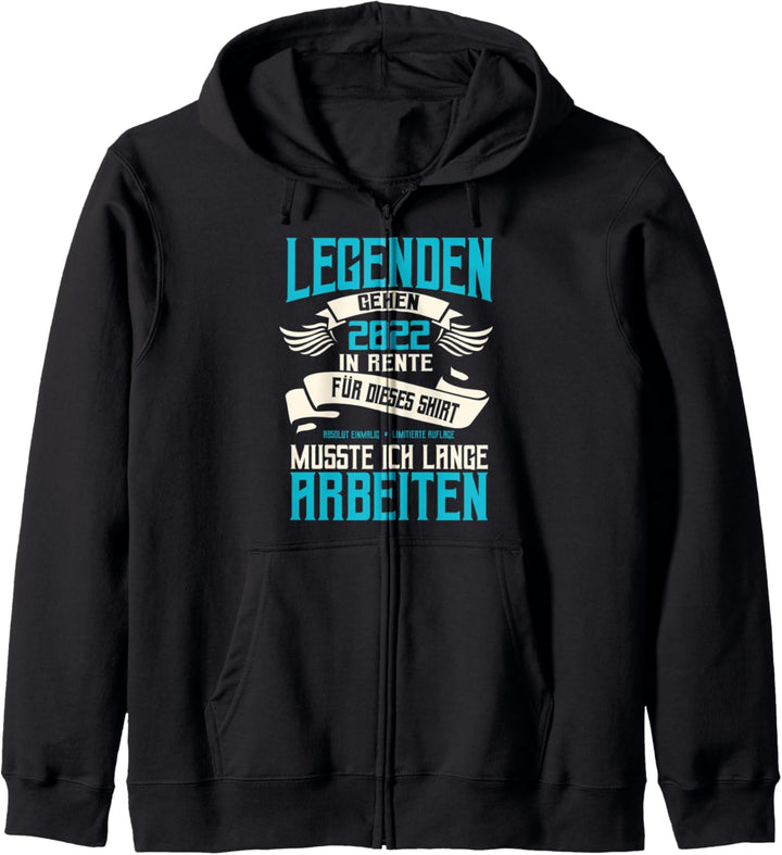 Rente 2022, Legende im Ruhestand, Lustiger Spruch, Herren Kapuzenjacke