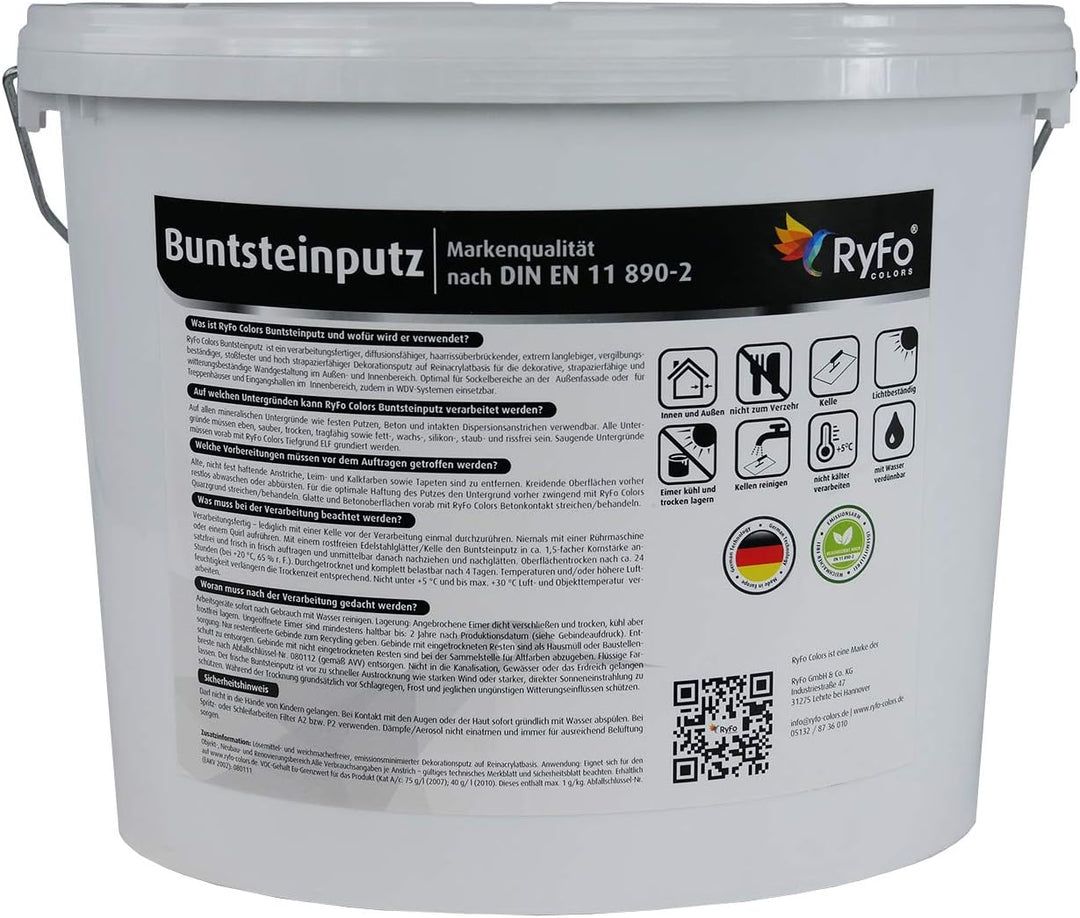 RyFo Colors Buntsteinputz Classic Line 100 schwarz/grau/weiss 25kg - weitere Farbtöne und Grössen wä