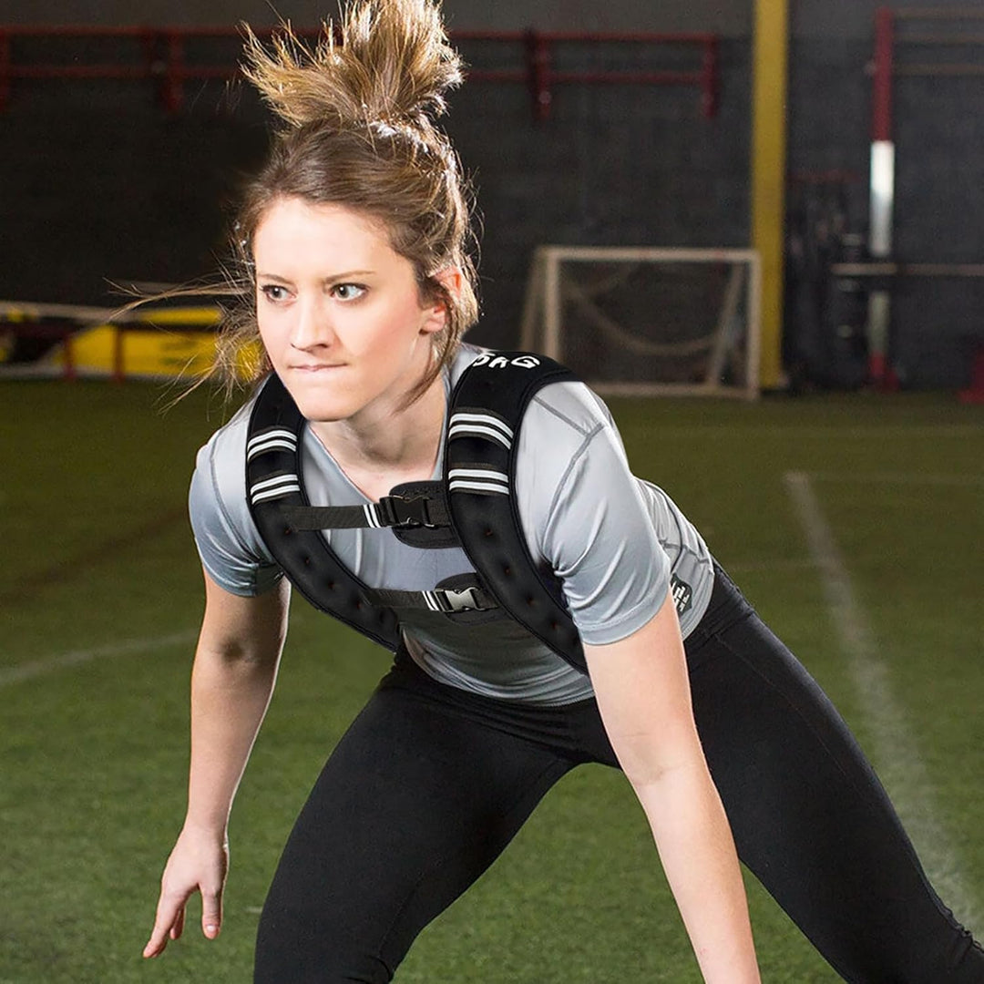 KOMFOTTEU Gewichtsweste 5-15 kg, Trainingsweste aus Neopren verstellbar, Fitnessweste Laufweste mit