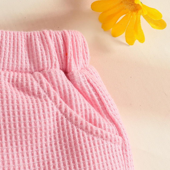 Kleinkind Baby Mädchen Kleidung Blumen Rüschen T-Shirts Tops Shorts Süsse Sommer Kleidung Sets 6-9 M