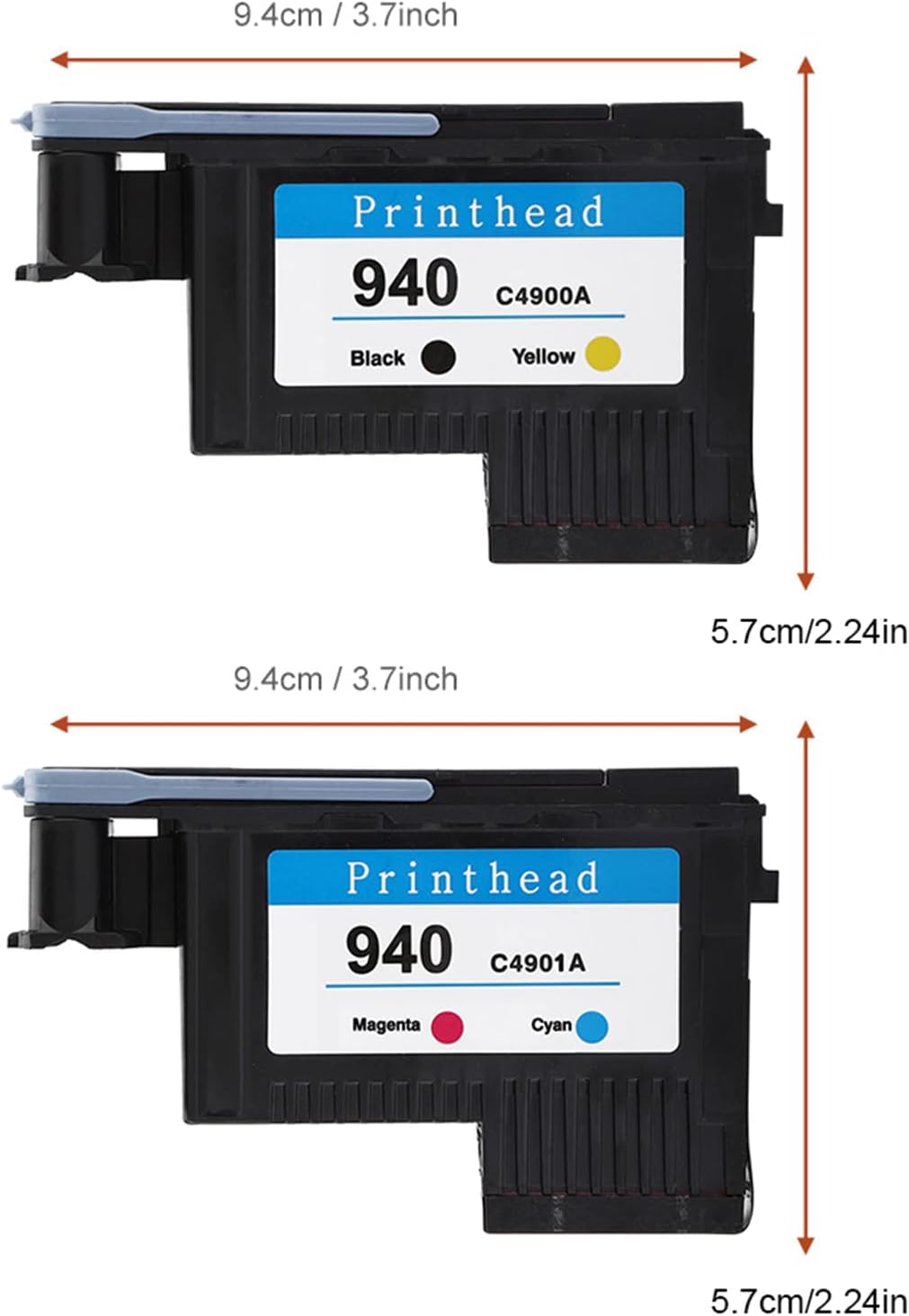 Denash Druckköpfe für HP 940 C4900A C4901A für 8000 8500 Series, Druckkopf Reibungsloser Druck Kein