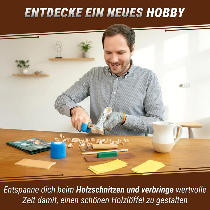 BeaverCraft - Löffelschnitzset für Anfänger DIY04 - Holzschnitzerei Schnitzel Hobby Kit für Erwachse