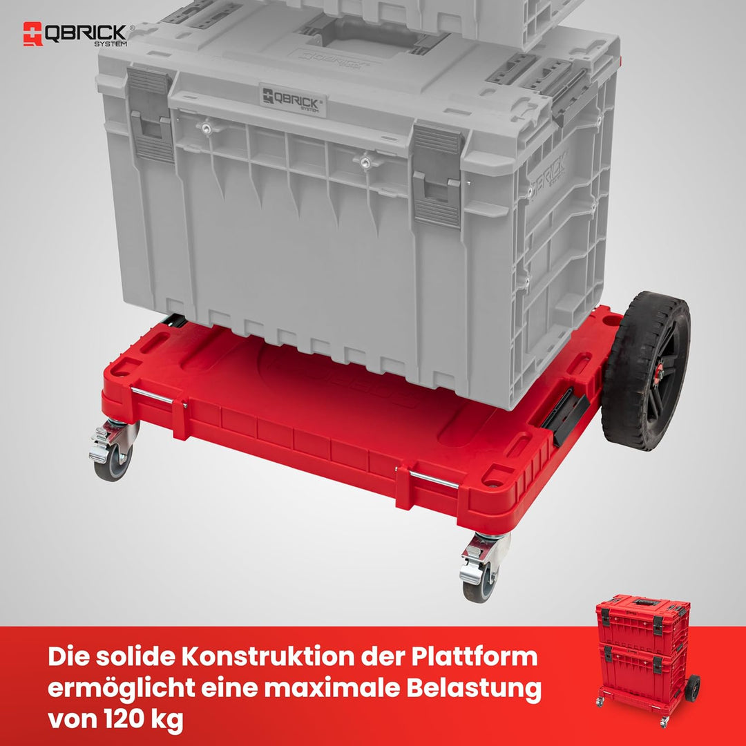 QBRICK SYSTEM Transportroller Rollbrett Transportbrett 120 kg Tragkraft ONE Transport Platform All T