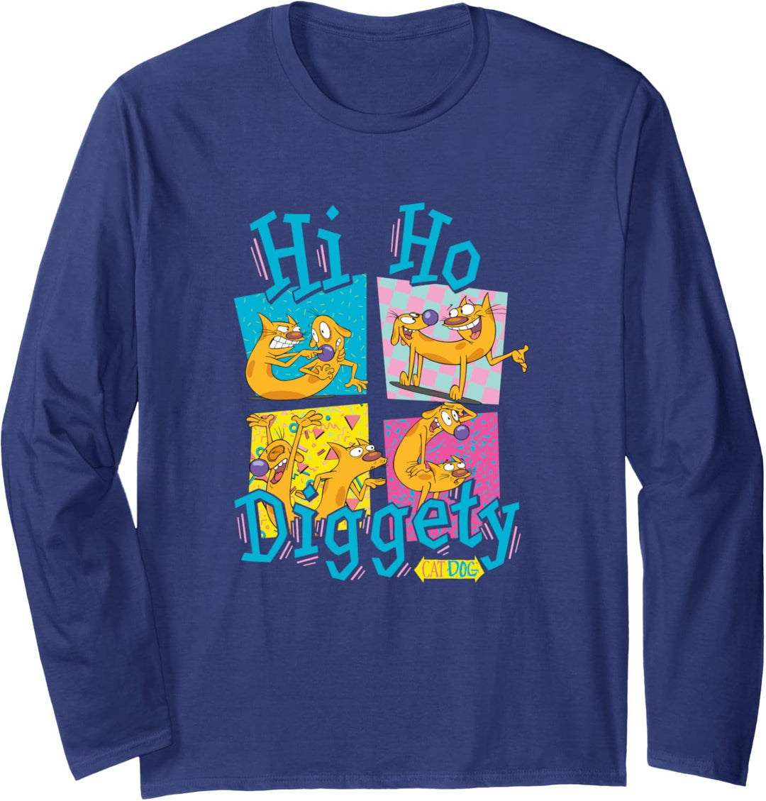 CatDog Hi Ho Diggety Retro Langarmshirt
