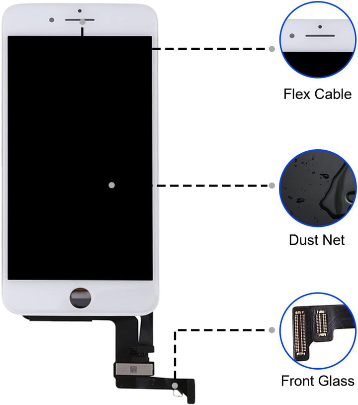 GOLDWANGWANG Display für iPhone 7 LCD Touch Screen Digitizer Ersatz Bildschirm mit komplett kostenlo