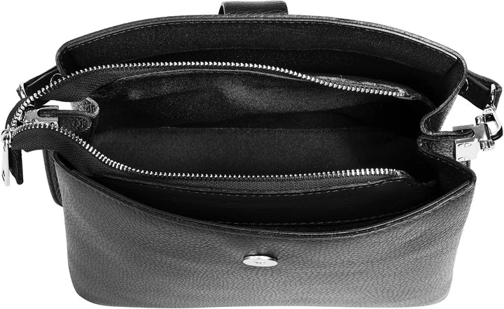 Handtasche Echt Leder Damen Made in Italy, Tragetasche, Umhängetasche, Abendtasche aus Leder 021791