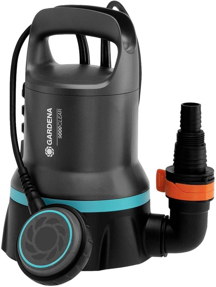 Gardena Klarwasser-Tauchpumpe 9000: Klarwasserpumpe mit 9.000 l/h Fördermenge, Schwimmschalter mit D