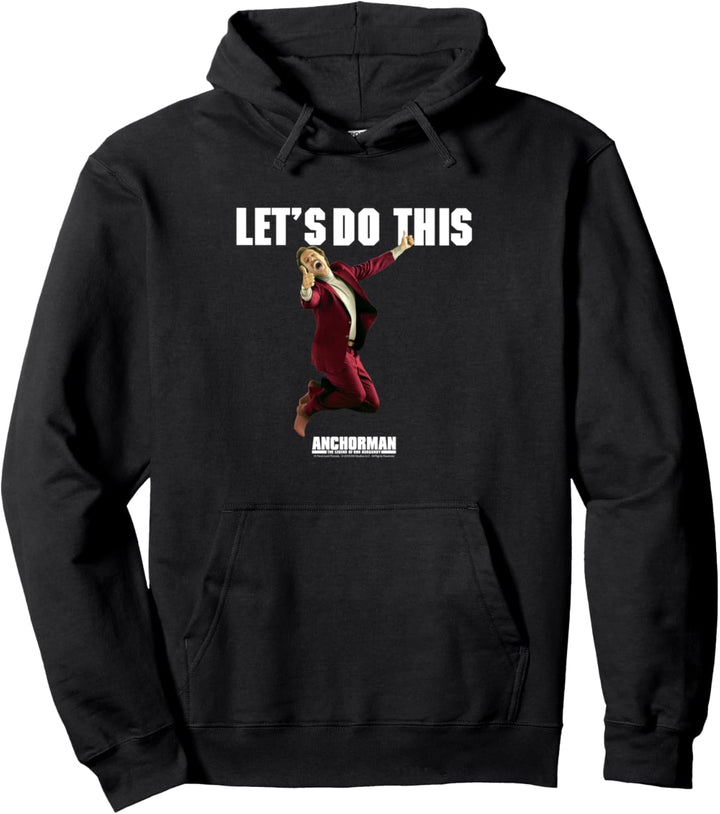 Anchorman Ron Burgundy Let's Do This Portrait Pullover Hoodie