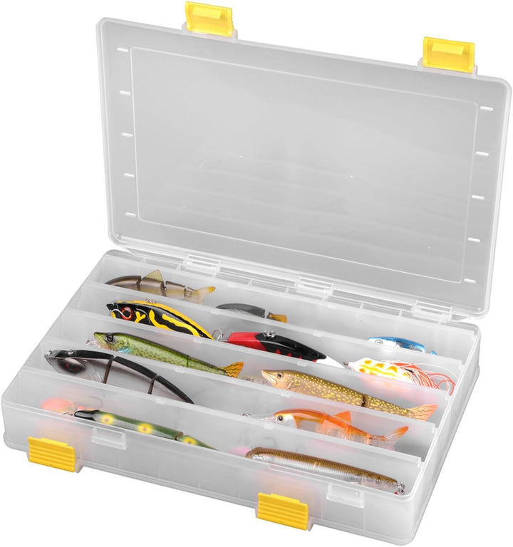 SPRO Hardbaits Box XL 33,5x24x6,2cm - Köderbox für Wobbler & Jerkbaits, Angelbox für Kunstköder, Bai