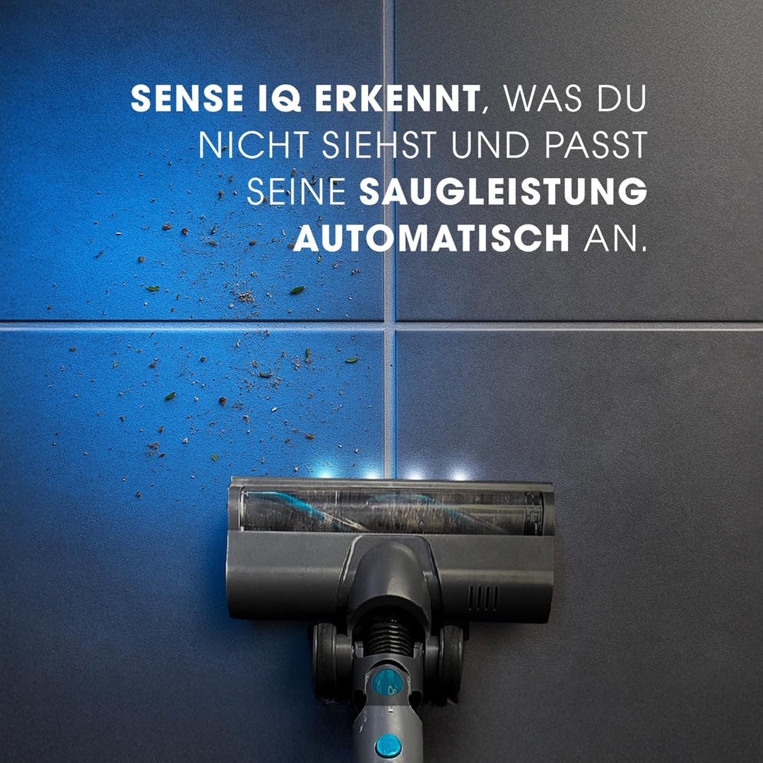 LIVINGTON Sense IQ - Akku Staubsauger kabellos - Handstaubsauger mit Schmutzerkennung & 4-Fach-Filte