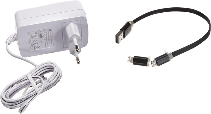 TFA Dostmann Charge-IT digitaler Funk-Wecker, 60.2537.01, mit USB-Ladefunktion, Raumklima, mit Kurzs