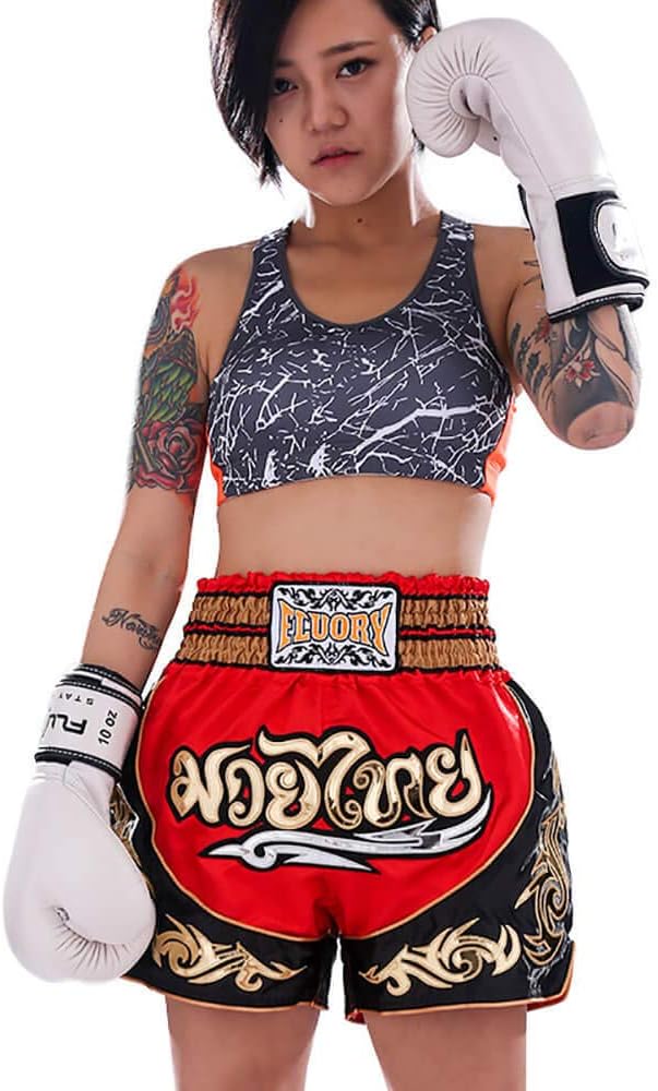 FLUORY Muay Thai-Shorts, MMA Fight Shorts, Trainingskleidung, Käfig, Grappling, Kampfsport, Kickboxe