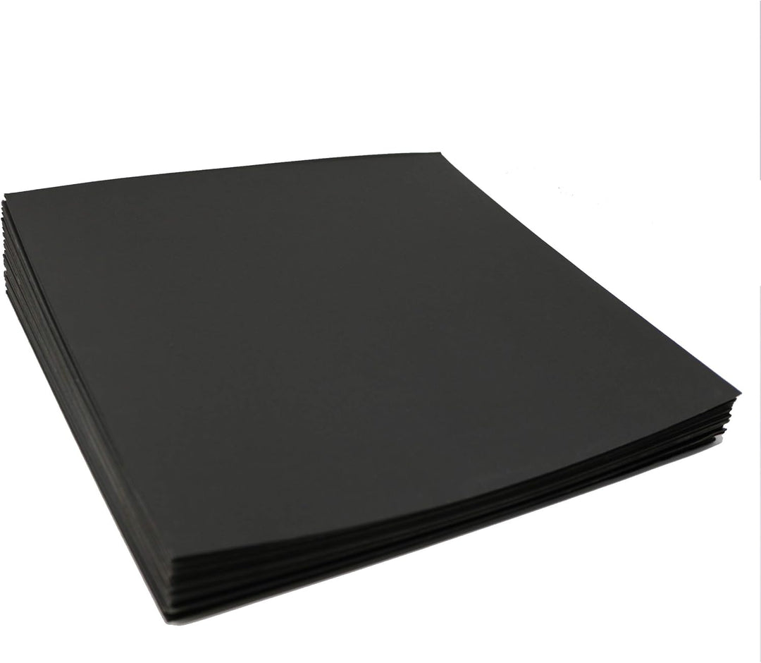 BIG FUDGE Pro Blank Schallplatten Hüllen - 12" x Schwarz - 20 Vinyl LP Schutzhüllen 400 g/m² - Kompa