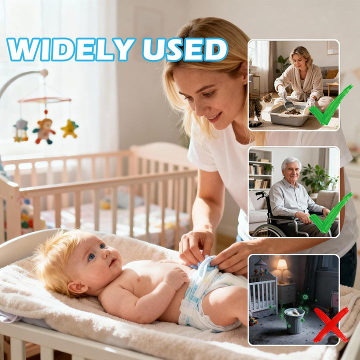12 Stück Windeleimer Nachfüllkassetten, 4,5m Nachfüllbeutel, Nachfüllfolie Windelbeutel Kompatibel m
