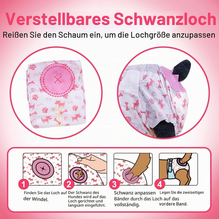 Pet Soft Hundewindeln für Hündinnen, 40 Stück Einweg-Windeln für Hunde&amp;Katzen, Hochsaugfähige Katzen