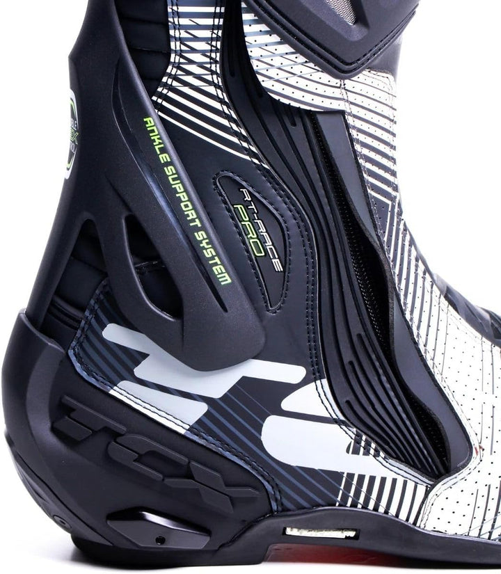 TCX Herren Rt-Race Pro Air Motorcycle Boot 40 EU Schwarz Weiss Grau, 40 EU Schwarz Weiss Grau