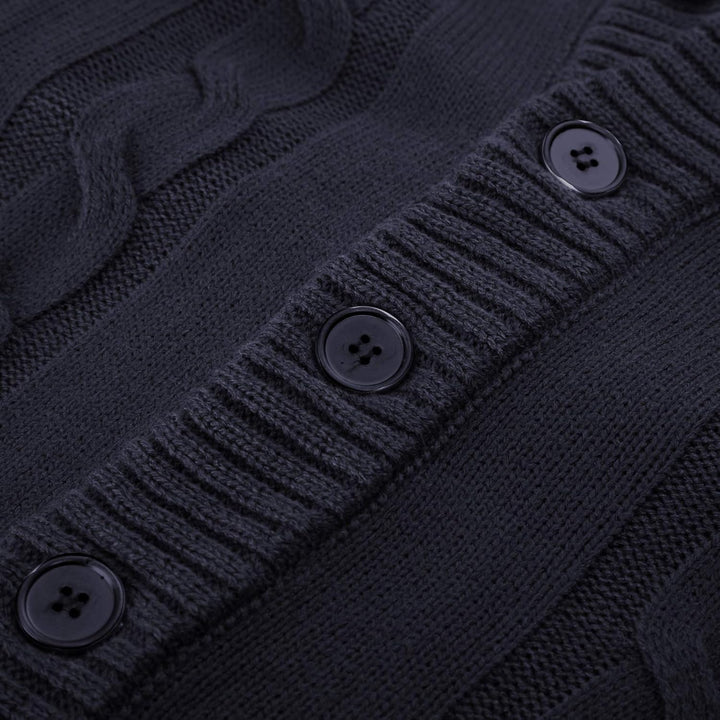 PJ PAUL JONES Herren Strickjacke mit Knopfverschluss Zopfmuster Strickjacke Cardigan mit Gerippter S