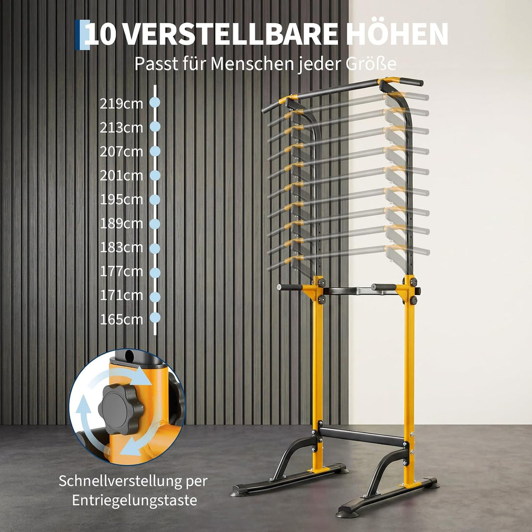 Zstar Power Tower Dip Station für Home Gym, verstellbare Klimmzugstange mit Dip Bars, Kraftstation f