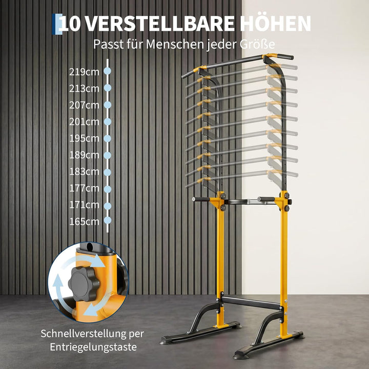 Zstar Power Tower Dip Station für Home Gym, verstellbare Klimmzugstange mit Dip Bars, Kraftstation f