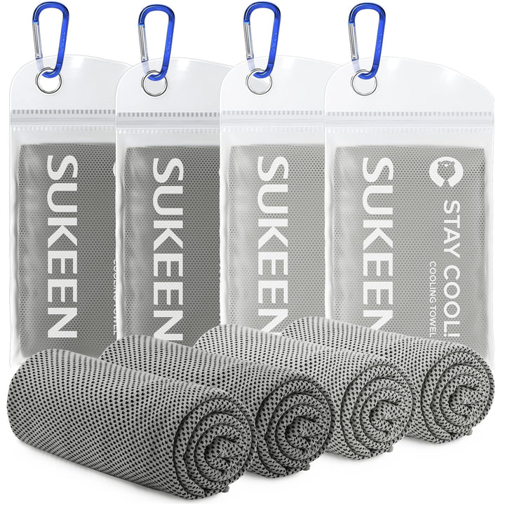 Sukeen Kühltuch Set, kühlendes Handtuch Kühltücher Hals, Handtuch kühlend, Cooling Towel, Kühltücher