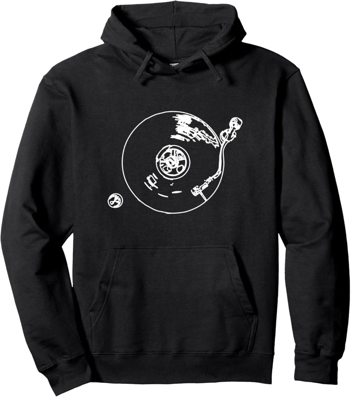 Vintage Vinyl Turntable DJ Disc Jockey Plattenspieler Pullover Hoodie