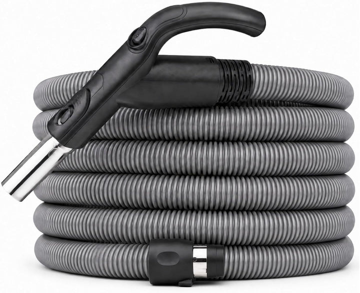 CANEUS Zentralstaubsauger Schlauch mit Ein/Aus Schalter - 12,2 M - Saugschlauch mit Handgriff Ergo -