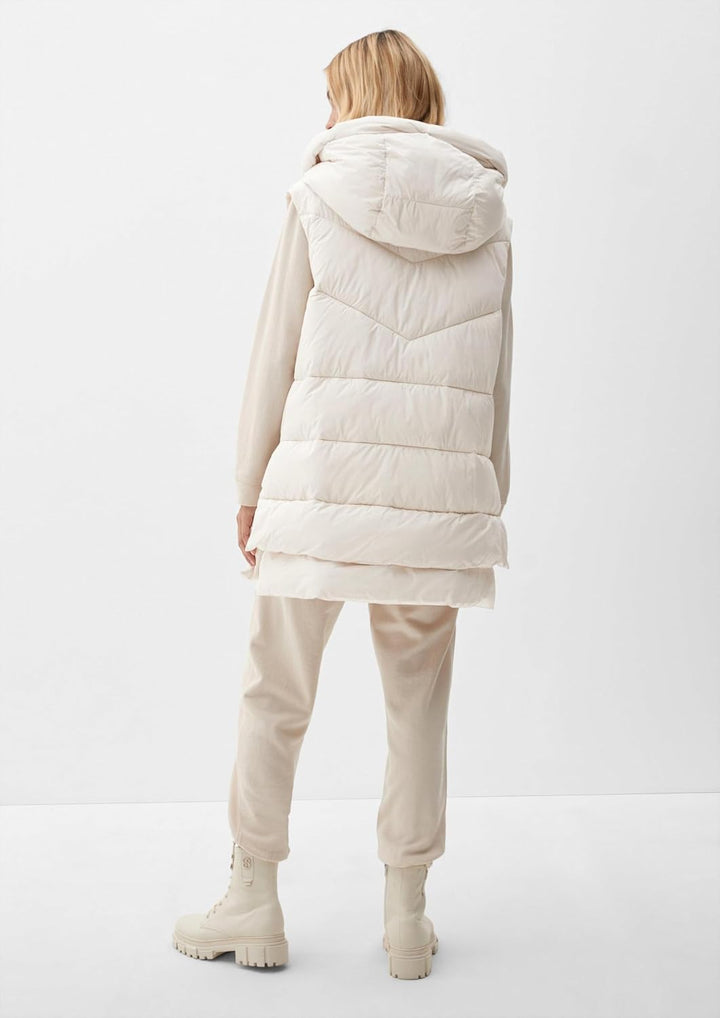 s.Oliver Steppweste mit Kapuze XS creme 0330, XS creme 0330
