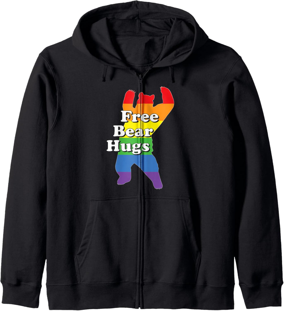 Gay Pride Regenbogen Gay Bär Christopher Street Day CSD Kapuzenjacke