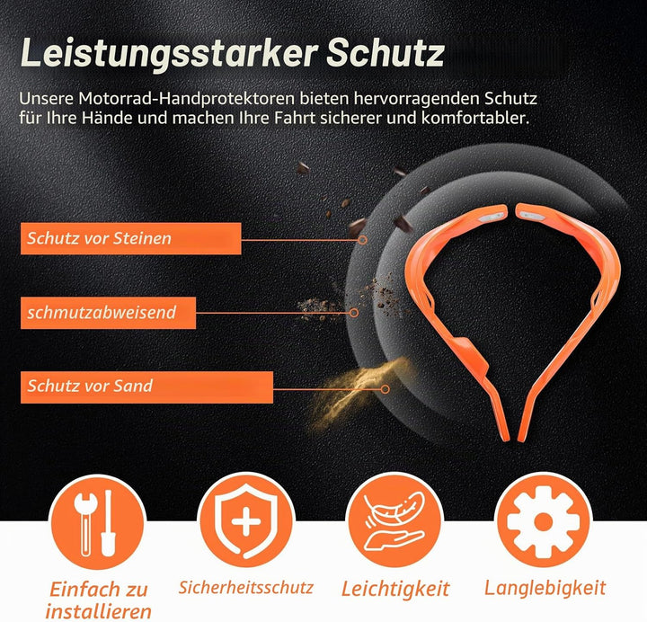 DREAMIZER Handprotektoren Motorrad Aluminium 22mm und 28mm, Handprotektoren für Offroad ATV Dirt Pit