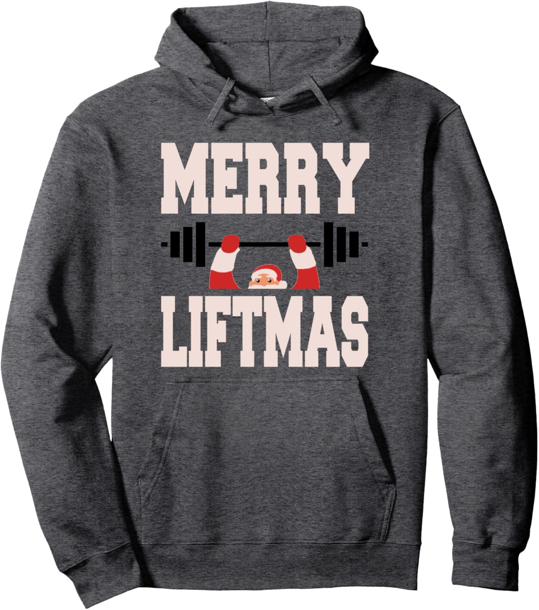 Merry Liftmas Swole Santa Claus Weihnachten Workout Fitness Pullover Hoodie