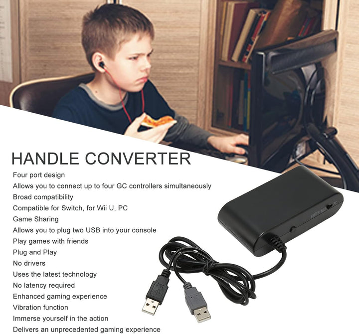 Controller Adapter für, Controller Adapter für Wii U, PC, für Switch, 4 Ports 3 in 1 Game Controller