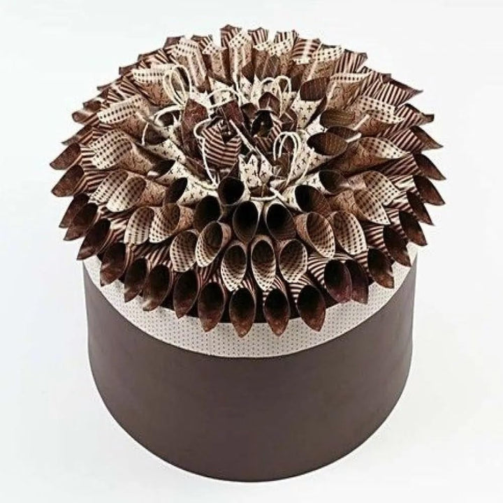 Creativ 26466 Hutschachtel aus Pappmaschee, rund, 35,5 cm, Beige, 5 Stück