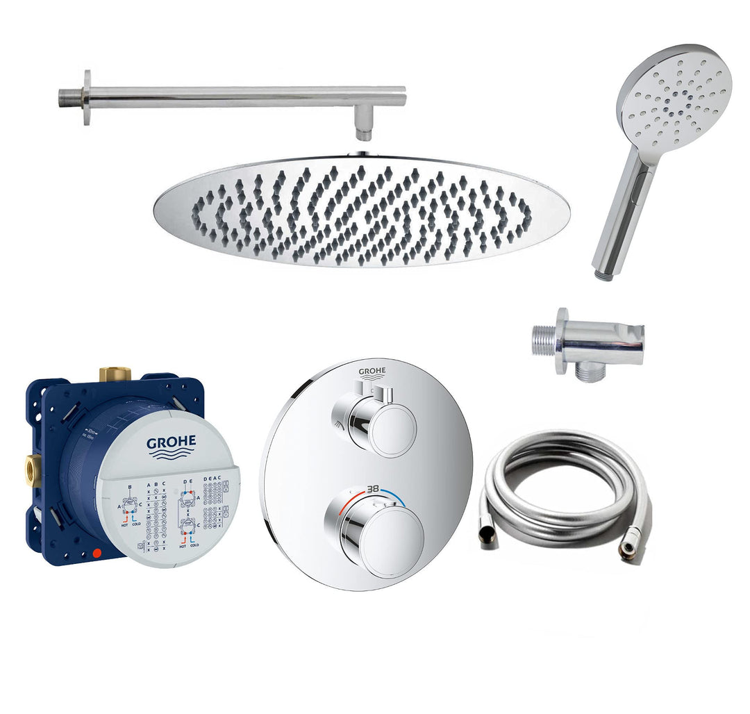 vanvilla Duschsystem mit Unterputz Duscharmatur von Grohe Grohtherm 2-Wege Thermostat und vanvilla R