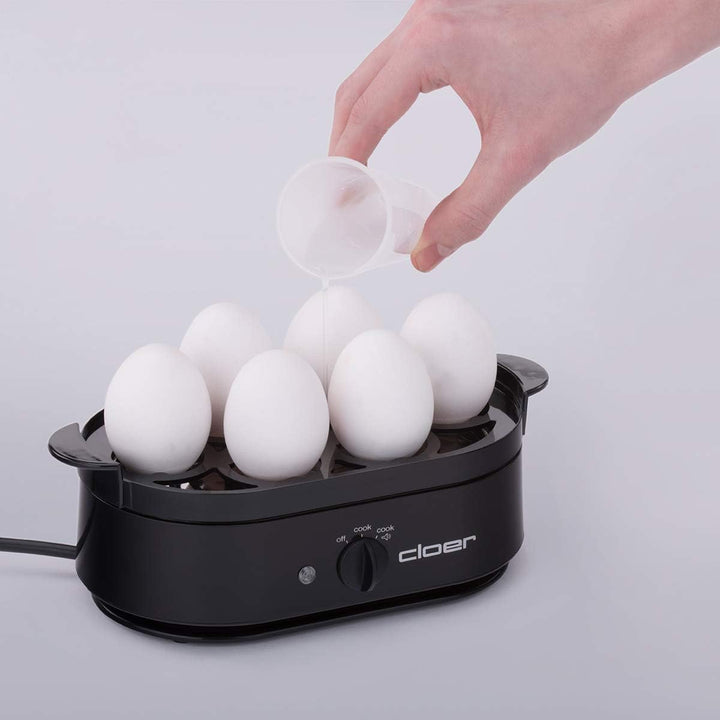 Cloer 6080 Eierkocher mit akustischer Fertigmeldung, 350 W,