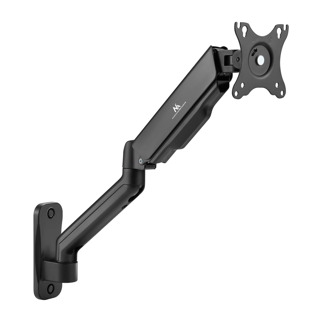 Maclean Doppelarm Monitor-Wandhalterung | Für 17-32" Flach- &amp; Curved-Bildschirme bis 9 kg | VESA 75x