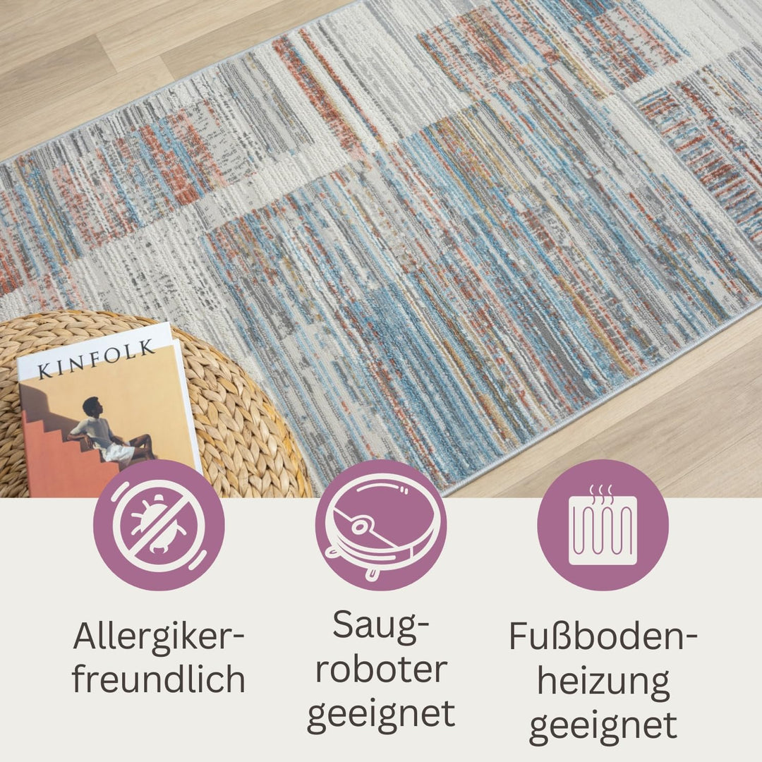 MY-RUG Teppich Tove rechteckig Creme 230 x 160 cm Wohnzimmerteppich, Badezimmer oder die Küche in Be