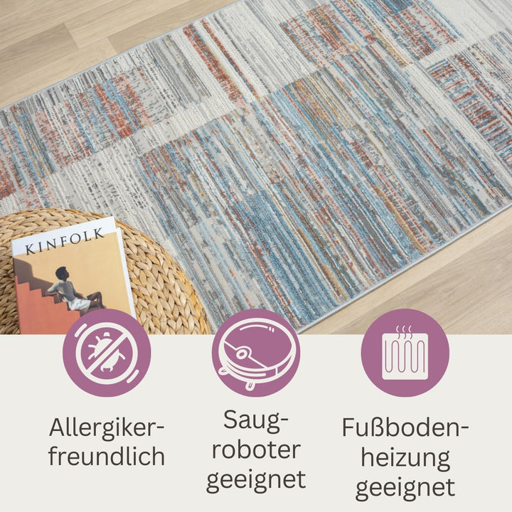 MY-RUG Teppich Tove rechteckig Creme 230 x 160 cm Wohnzimmerteppich, Badezimmer oder die Küche in Be