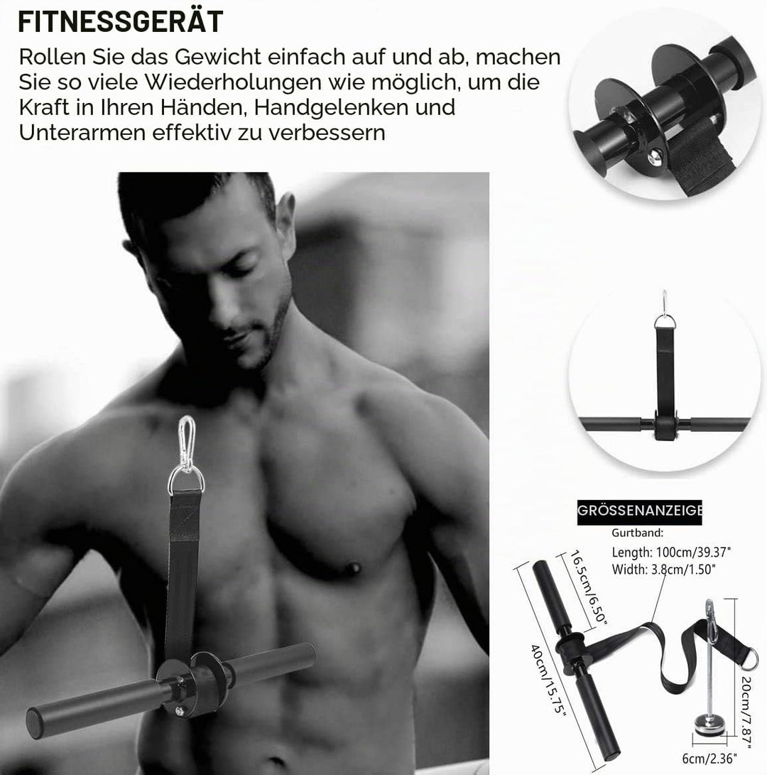 Unterarm Handgelenk Blaster Roller Trainer, Armkraft Training Unterarmtrainer bis 30kg/60lb