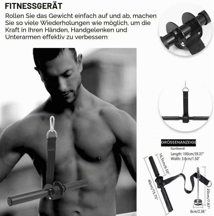 Unterarm Handgelenk Blaster Roller Trainer, Armkraft Training Unterarmtrainer bis 30kg/60lb