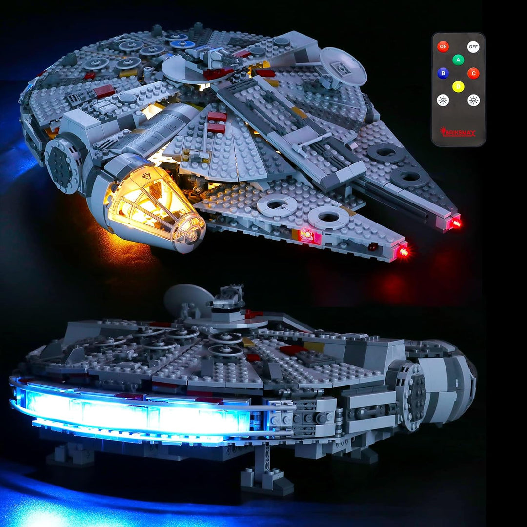 BRIKSMAX LED Beleuchtungsset mit Multifunktions-Soundfernbedienung für Lego Star Wars Millennium Fal